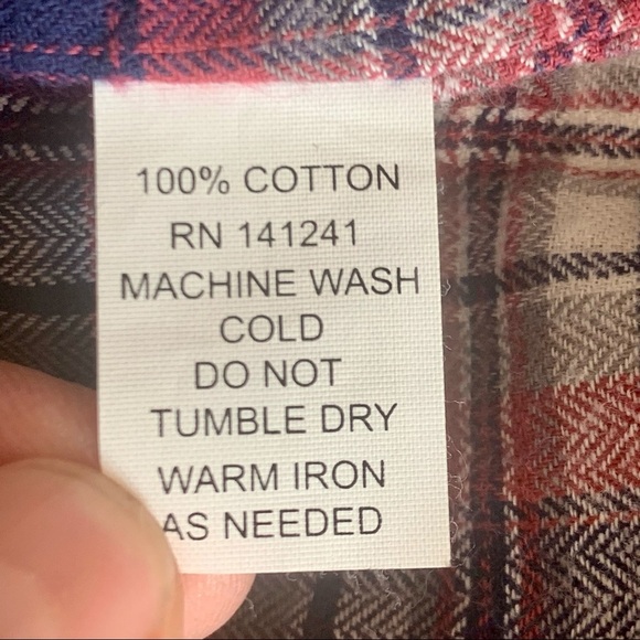 CALIFORNIA TAILOR No. 1 Flannel Button Up Shirt Plaid 100% Cotton Soft Size L - Picture 12 of 13